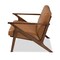 Baxton Studio Bianca Mid-Century Modern Walnut Brown Finished Wood and Tan Faux Leather Effect Loveseat 190-11393-ZORO - alternate 7